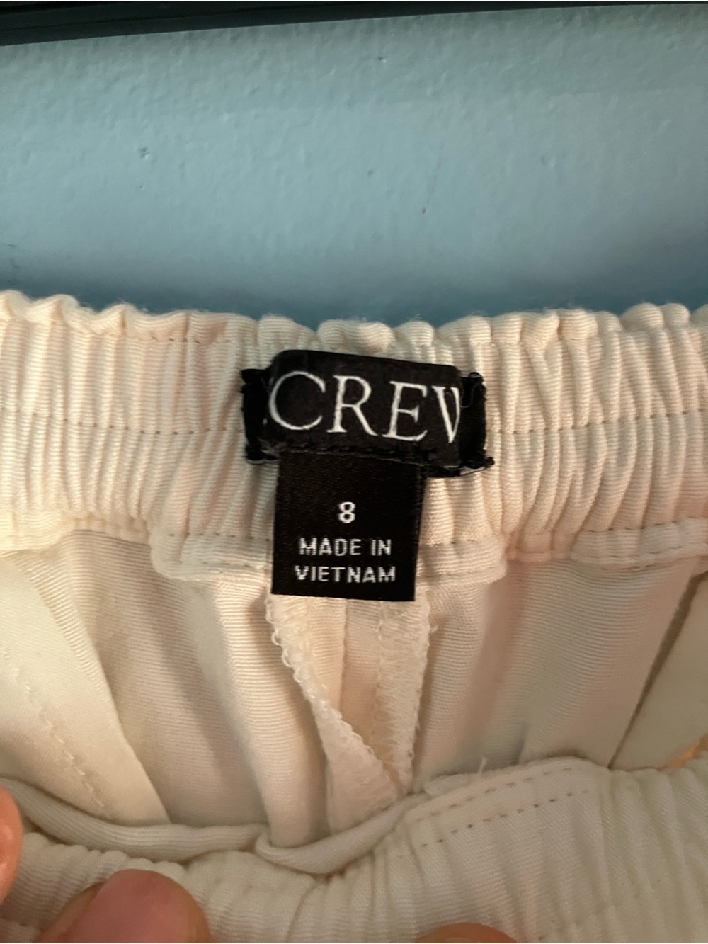 J. Crew Ivory Super wide Stratus Drawstring Pants - Picture 2 of 5